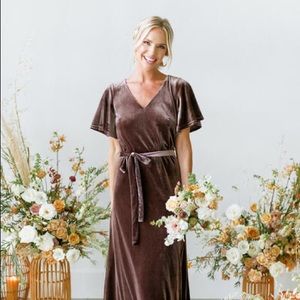 Reese Velvet Revelry Dress, Romantic Rose